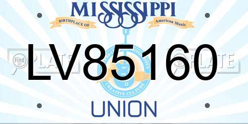 LV85160 Mississippi License Plate
