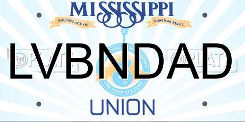 LVBNDAD Mississippi License Plate