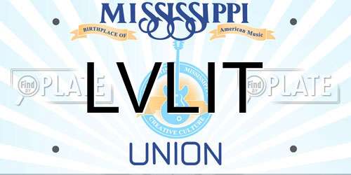 LVLIT Mississippi License Plate