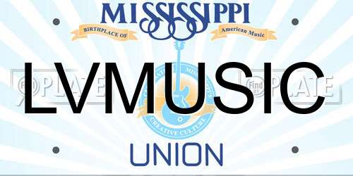 LVMUSIC Mississippi License Plate