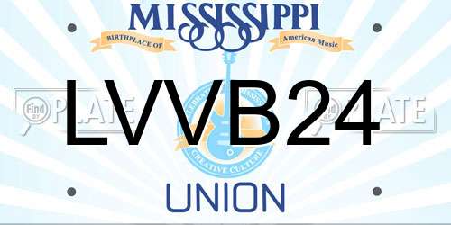 LVVB24 Mississippi License Plate
