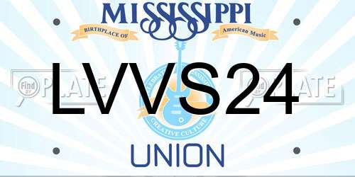 LVVS24 Mississippi License Plate