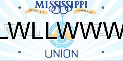LWLLWWW Mississippi License Plate