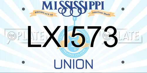 LXI573 Mississippi License Plate