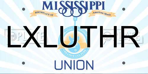 LXLUTHR Mississippi License Plate