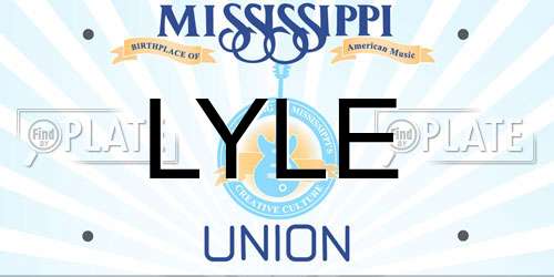LYLE Mississippi License Plate