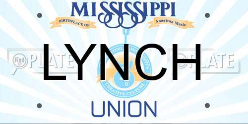 LYNCH Mississippi License Plate