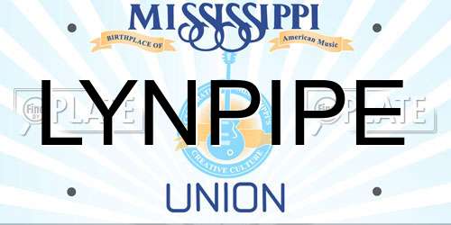 LYNPIPE Mississippi License Plate
