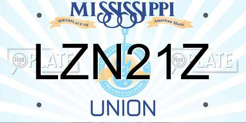 LZN21Z Mississippi License Plate