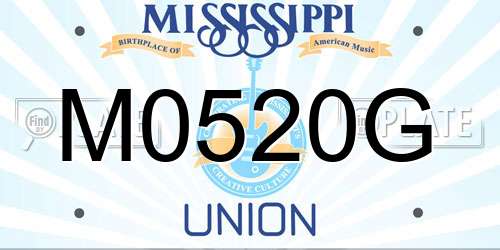 M0520G Mississippi License Plate