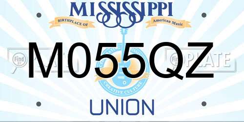 M055QZ Mississippi License Plate