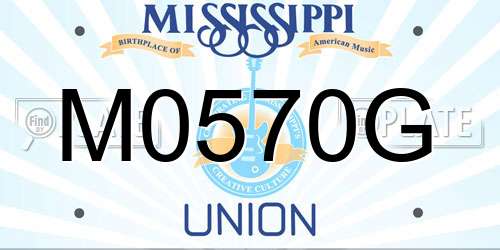 M0570G Mississippi License Plate