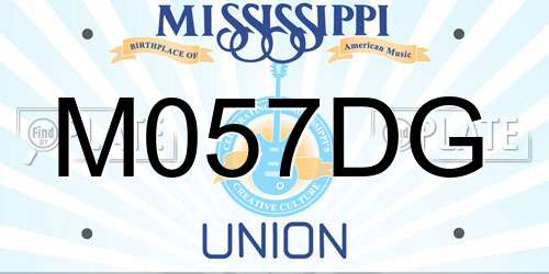 M057DG Mississippi License Plate
