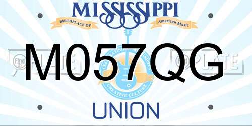 M057QG Mississippi License Plate