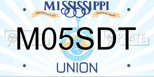 M05SDT Mississippi License Plate