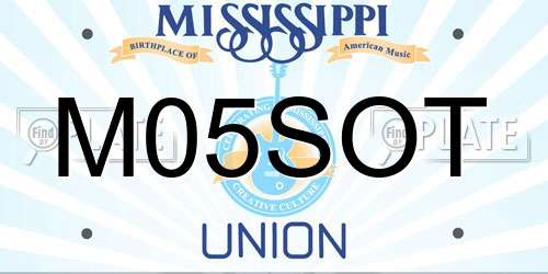 M05SOT Mississippi License Plate