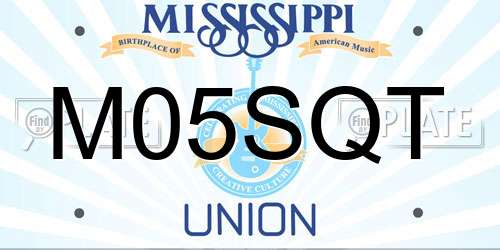 M05SQT Mississippi License Plate