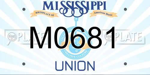 M0681 Mississippi License Plate
