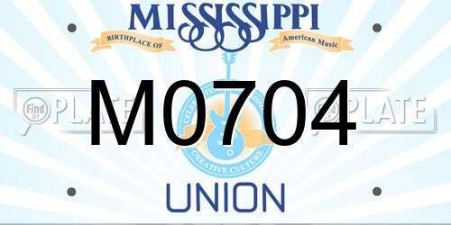 M0704 Mississippi License Plate