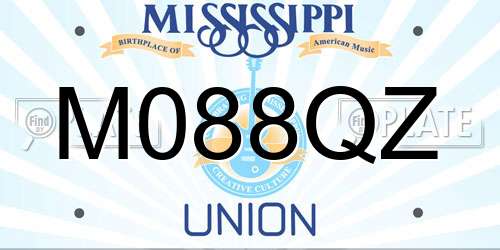 M088QZ Mississippi License Plate