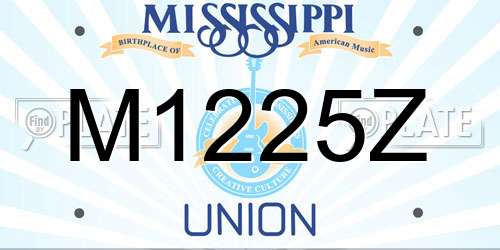 M1225Z Mississippi License Plate