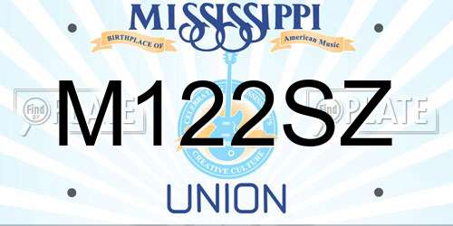 M122SZ Mississippi License Plate