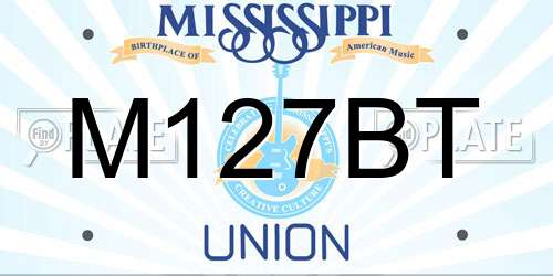 M127BT Mississippi License Plate