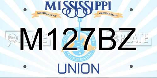 M127BZ Mississippi License Plate