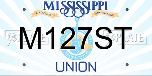 M127ST Mississippi License Plate
