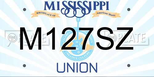 M127SZ Mississippi License Plate