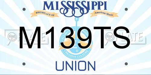 M139TS Mississippi License Plate
