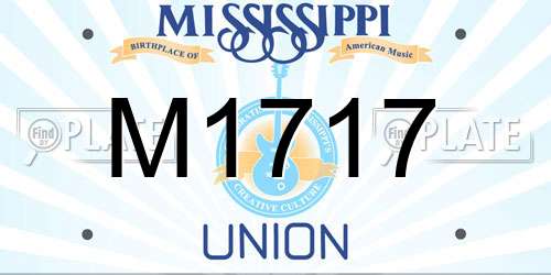 M1717 Mississippi License Plate