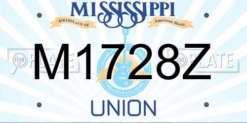 M1728Z Mississippi License Plate