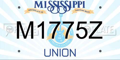M1775Z Mississippi License Plate