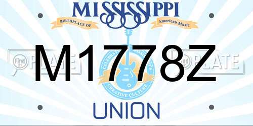 M1778Z Mississippi License Plate