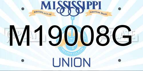M19008G Mississippi License Plate