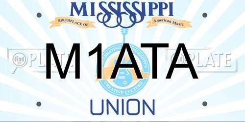 M1ATA Mississippi License Plate