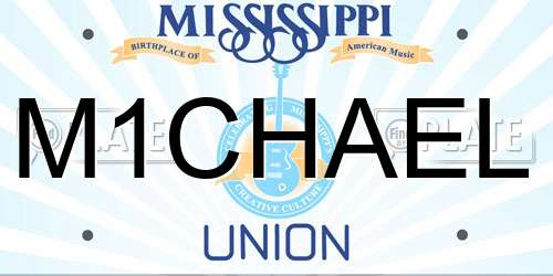 M1CHAEL Mississippi License Plate