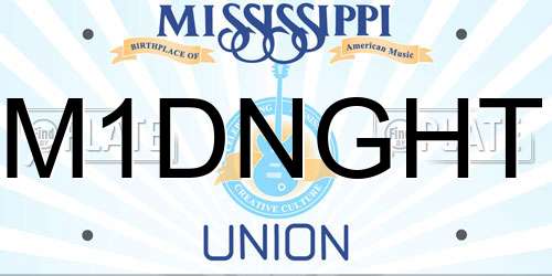 M1DNGHT Mississippi License Plate