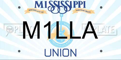 M1LLA Mississippi License Plate