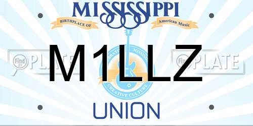 M1LLZ Mississippi License Plate