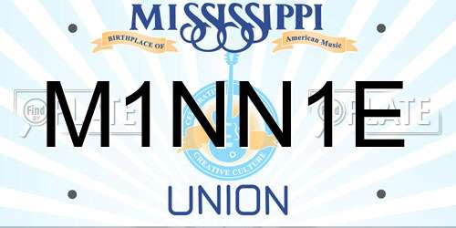 M1NN1E Mississippi License Plate