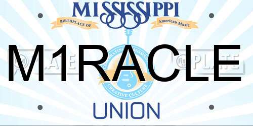 M1RACLE Mississippi License Plate