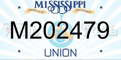 M202479 Mississippi License Plate