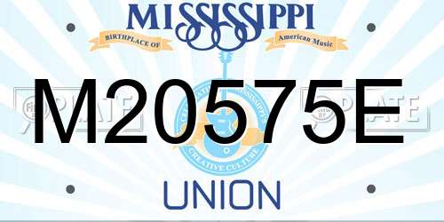 M20575E Mississippi License Plate