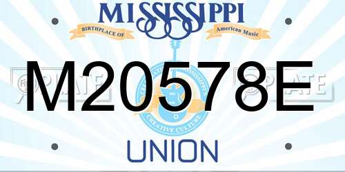 M20578E Mississippi License Plate