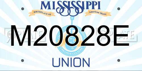M20828E Mississippi License Plate