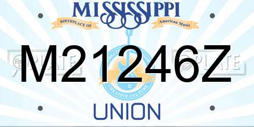 M21246Z Mississippi License Plate