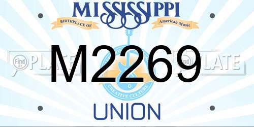 M2269 Mississippi License Plate