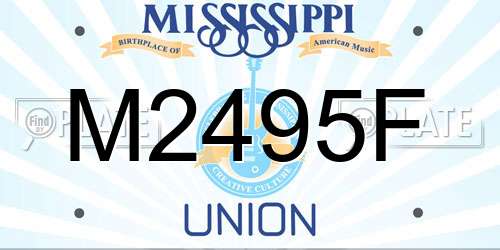 M2495F Mississippi License Plate